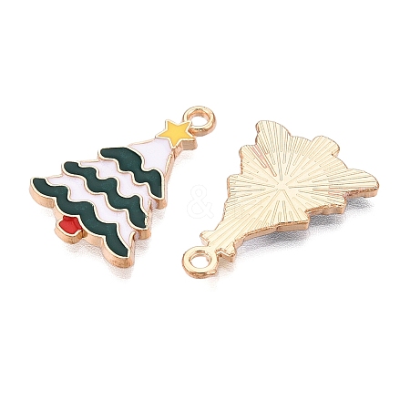 Christmas Theme Alloy Enamel Pendants X-ENAM-T020-10I-1
