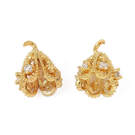 Brass Micro Pave Cubic Zirconia Peg Bails KK-V015-31G-01-1