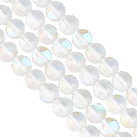 GOMAKERER 2 Strands Synthetic Moonstone Beads Strands G-GO0001-25B-1