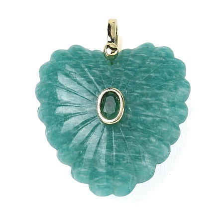 Natural Amazonite Carved Pendants G-C276-01G-12-1