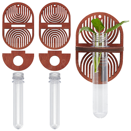 Wood Plant Holder AJEW-MA0001-05B-1