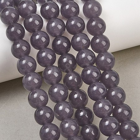 Natural Dyed White Jade Beads Strands GG-CBAEB22-B01-10mm-03-1