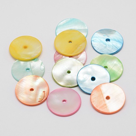 Dyed Natural Shell Beads SHEL-P004-06-1