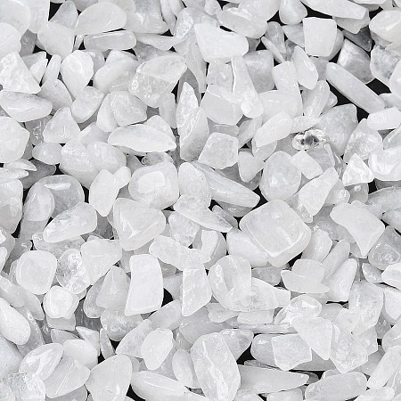 Natural White Jade Chip Beads G-O103-16-1