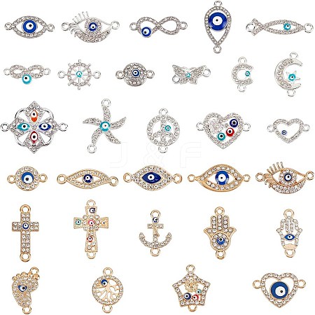 Silver Color Plated Alloy Links ENAM-NB0001-39-1
