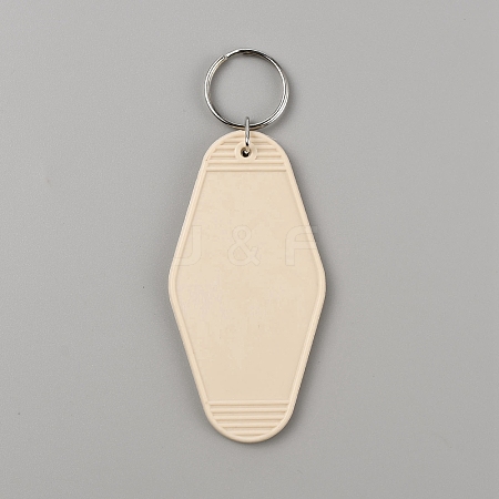 Plastic Blank Motel Keychain KEYC-WH0034-29I-1