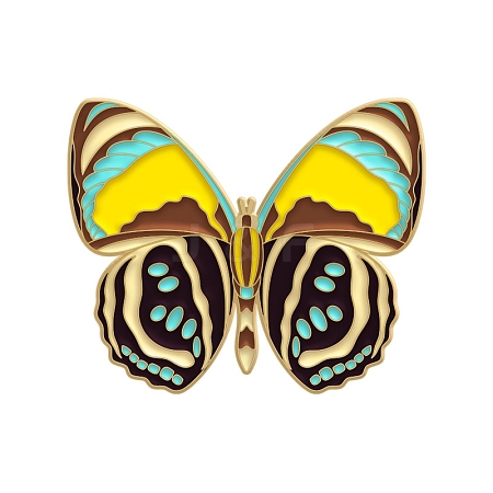 Butterfly Alloy with Enamel Brooch PW-WG67732-04-1