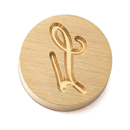 Golden Tone Brass Letter Stamps KK-R005-01L-1