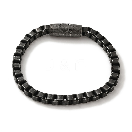 316 Surgical Stainless Steel Box Chain Bracelets with Magnetic Clasps BJEW-Q349-06B-01-1