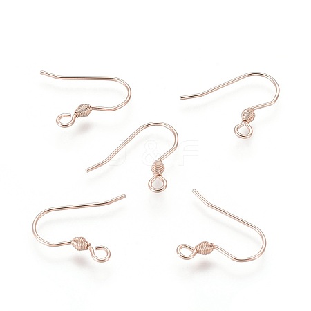 304 Stainless Steel Earring Hooks STAS-H436-04RG-1