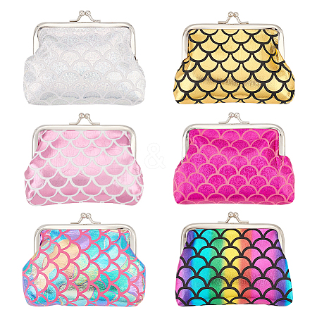 6Pcs 6 Style PVC Wallets for Women AJEW-FG0003-12-1