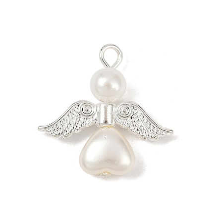 ABS Imitation Pearl Bead Pendants PALLOY-JF04104-04-1