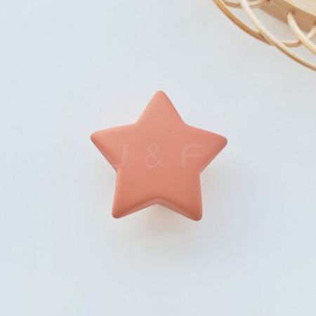 Rubberized Style Opaque Acrylic Beads MACR-WH0007-51B-1