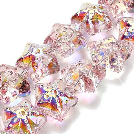 Electroplate Baking Paint Glass Beads Strands EGLA-K061-12A-AB09-1