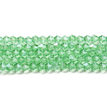 Transparent Electroplate Glass Beads Strands LS-GLAA-F029-3mm-C24-1