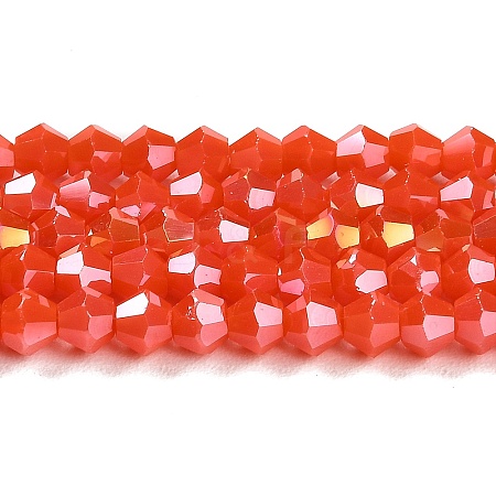Opaque Solid Color Electroplate Glass Beads Strands X1-GLAA-F029-P4mm-A03-1