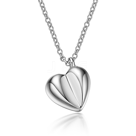 Anti-Tarnish S925 Sterling Silver Heart Pendant Necklace CS5127-1-1