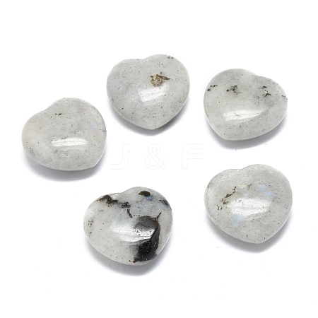 Natural Labradorite Heart Love Palm Worry Stone G-H268-F02-B-1