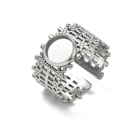 304 Stainless Steel Cuff Ring Components SA-CBA37BC-16A-P-1