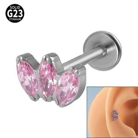 G23 Titanium Cartilage Earrings WGC4C46-15-1