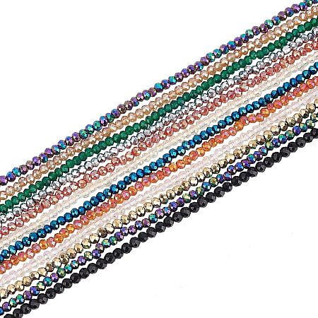 Electroplate Glass Beads Strands EGLA-FH0001-01-1