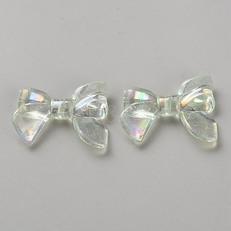UV Plating Iridescent Transparent AB Color Plated Acrylic Beads TACR-WH0029-01B-1