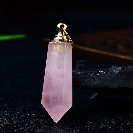 Natural Rose Quartz Perfume Bottles PW-WGACEC4-08-1