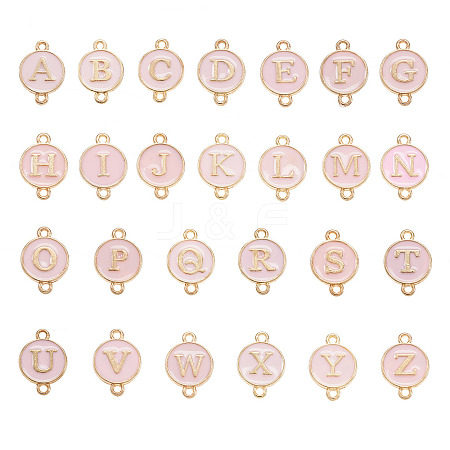 26Pcs Alloy Enamel Letter A~Z Connector Charms FIND-TAC0028-14C-1