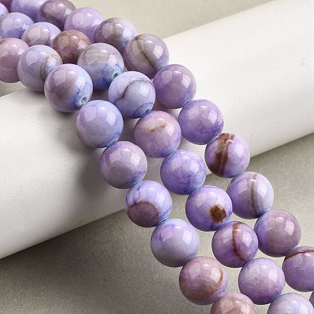 Natural Striped Stone Beads Strands G-D315-A01-02-8mm-1