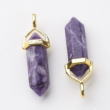 Natural Charoite Pointed Pendants X-G-G902-A03-1