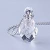 Natural Quartz Crystal Openable Perfume Bottle Pendant Necklaces NJEW-G325-04P-2