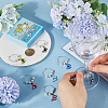 Butterfly Alloy Enamel Wine Glass Charms AJEW-SC0002-38-3