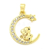 Brass Micro Pave Clear Cubic Zirconia Pendant FIND-Z044-03B-1