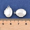 Oval Brass Locket Pendants KK-K414-12E-S-3