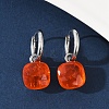 304 Stainless Steel Glass Hoop Earrings EJEW-Z089-30P-2
