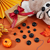 30Pcs 3 Styles Skull with Flat Round Alloy Shank Buttons BUTT-FH0001-038EB-4