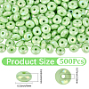 500Pcs UV Plating Opaque Acrylic Beads MACR-PA0001-47B-2