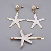 Iron Hair Clip and Stud Earrings Jewelry Sets SJEW-E331-05-1