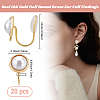 10Pcs Half Round Brass Ear Cuff Findings KK-BBC0022-47-2