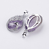 Natural Amethyst Pendants G-E442-04C-2