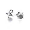 Non-Tarnish 304 Stainless Steel Cup Peg Bails Pendants STAS-S057-58C-P-1