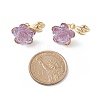Resin Rose of Life Front Back Stud Earrings EJEW-TA00171-5