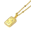 304 Stainless Steel Cubic Zirconia Pendant Necklaces NJEW-Q347-01C-1