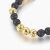 Natural Lava Rock Beaded Stretch Bracelet BJEW-P233-A02-2