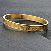 Roman Number Pattern 304 Stainless Steel Hinged Bangles for Couple FS-WG2D392-03-1