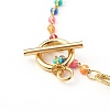 Brass Enamel Link Chain Necklaces & Bracelets & Anklets Jewelry Sets SJEW-JS01193-11
