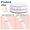 2 Rolls 2 Styles Heart & Flower Polyester Lace Ribbon OCOR-PH0004-66A-2