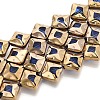 Electroplate Glass Beads Strands EGLA-T021-24C-1