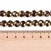 Electroplate Glass Beads Strands X-EGLA-Q128-04A-FP05-4