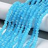 Baking Painted Imitation Jade Glass Bead Strands DGLA-A034-J4MM-A13-3